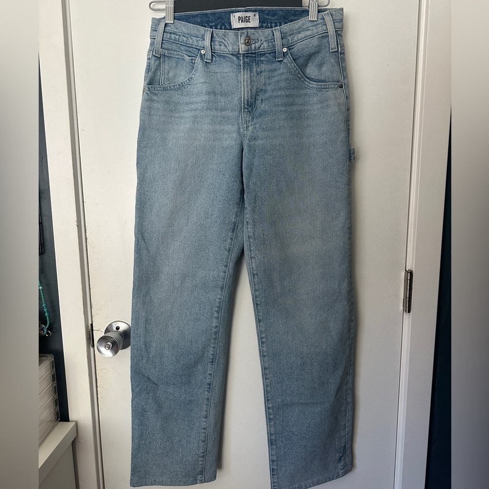 PAIGE Light Wash Straight-Leg Carpenter Style Jeans Women’s Size 27